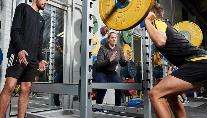 Students lifting in the PEC