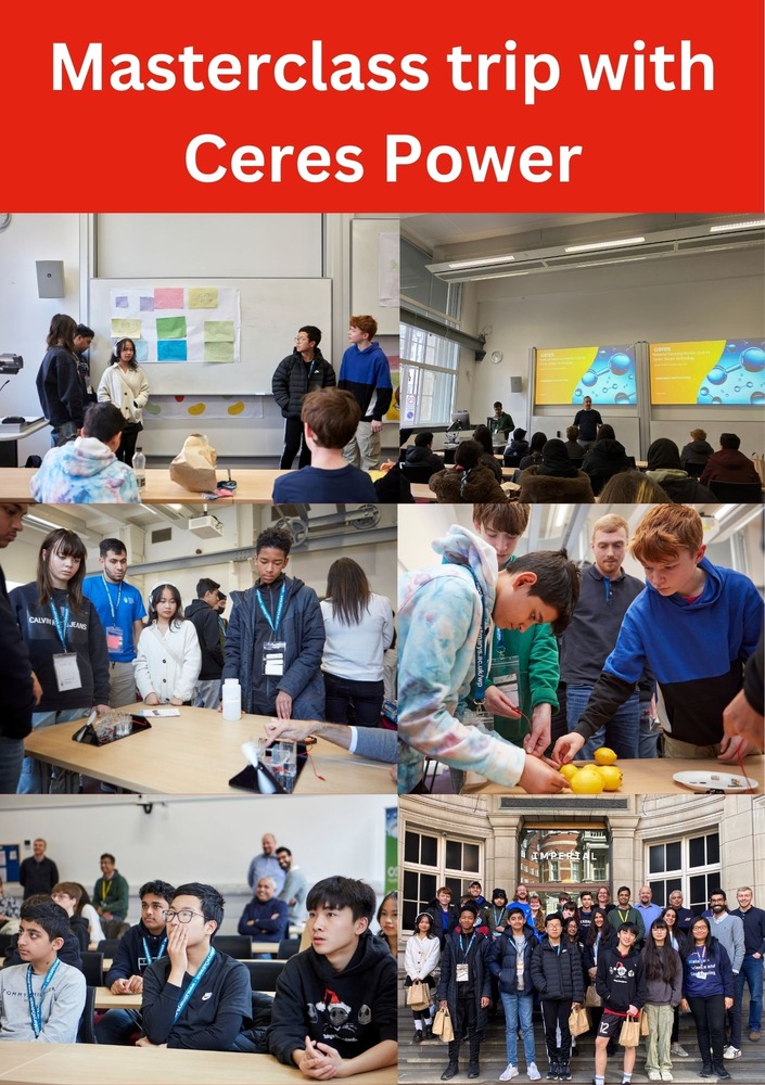 Masterclass trip with Ceres Power - National Saturday Club Science & Engineering Trip 2024