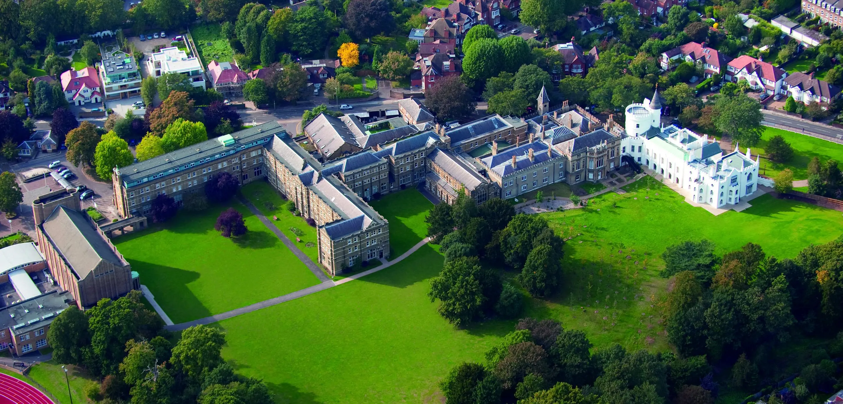 Ariel view of campus