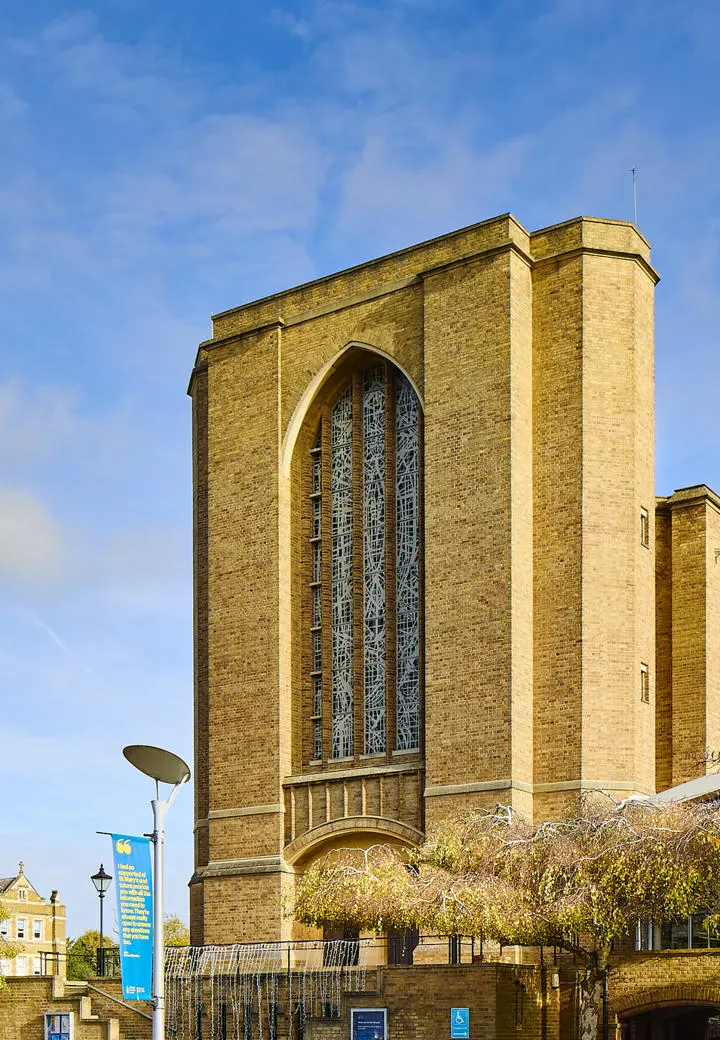 Chapel and piazza banner