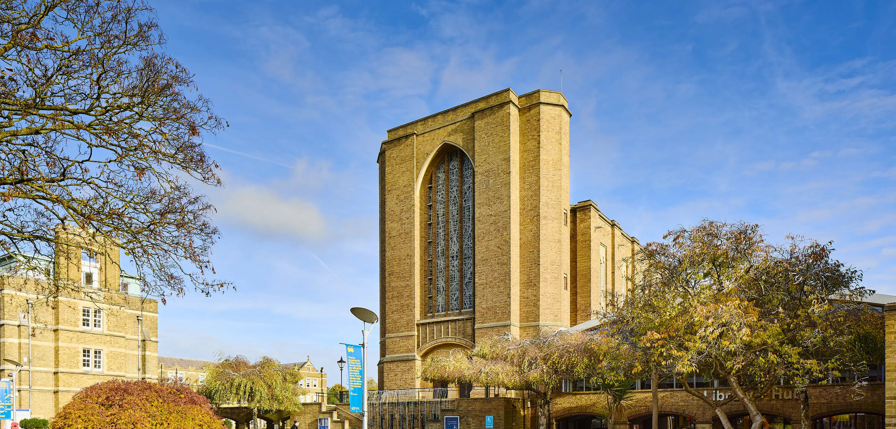 Chapel and piazza banner