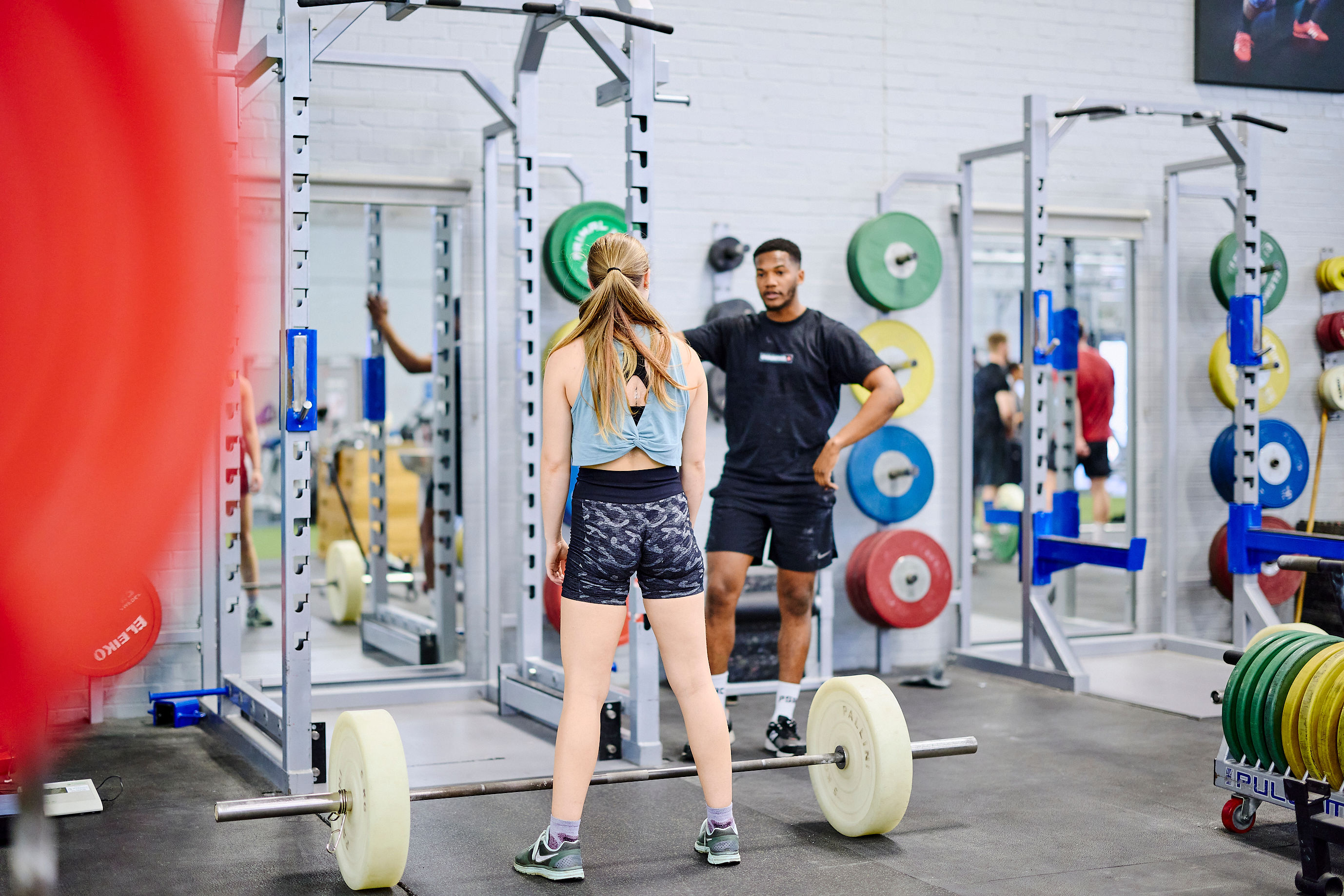 female sports student training