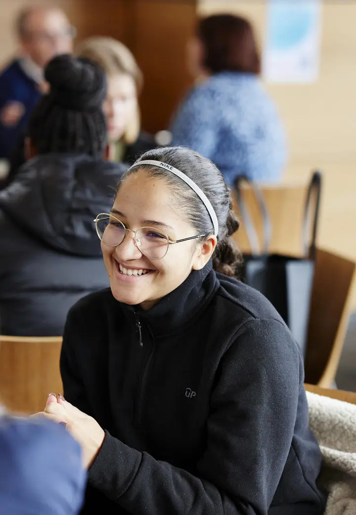 students dv smiling