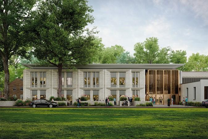 Architect's rendering of the new School of Medicine building.