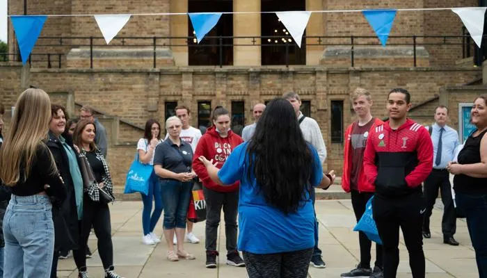 Campus tour on an open day