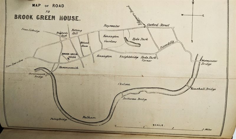 Map of Brook Green, The Second Annual Report of the Catholic Poor-School Committee (London, 1849).